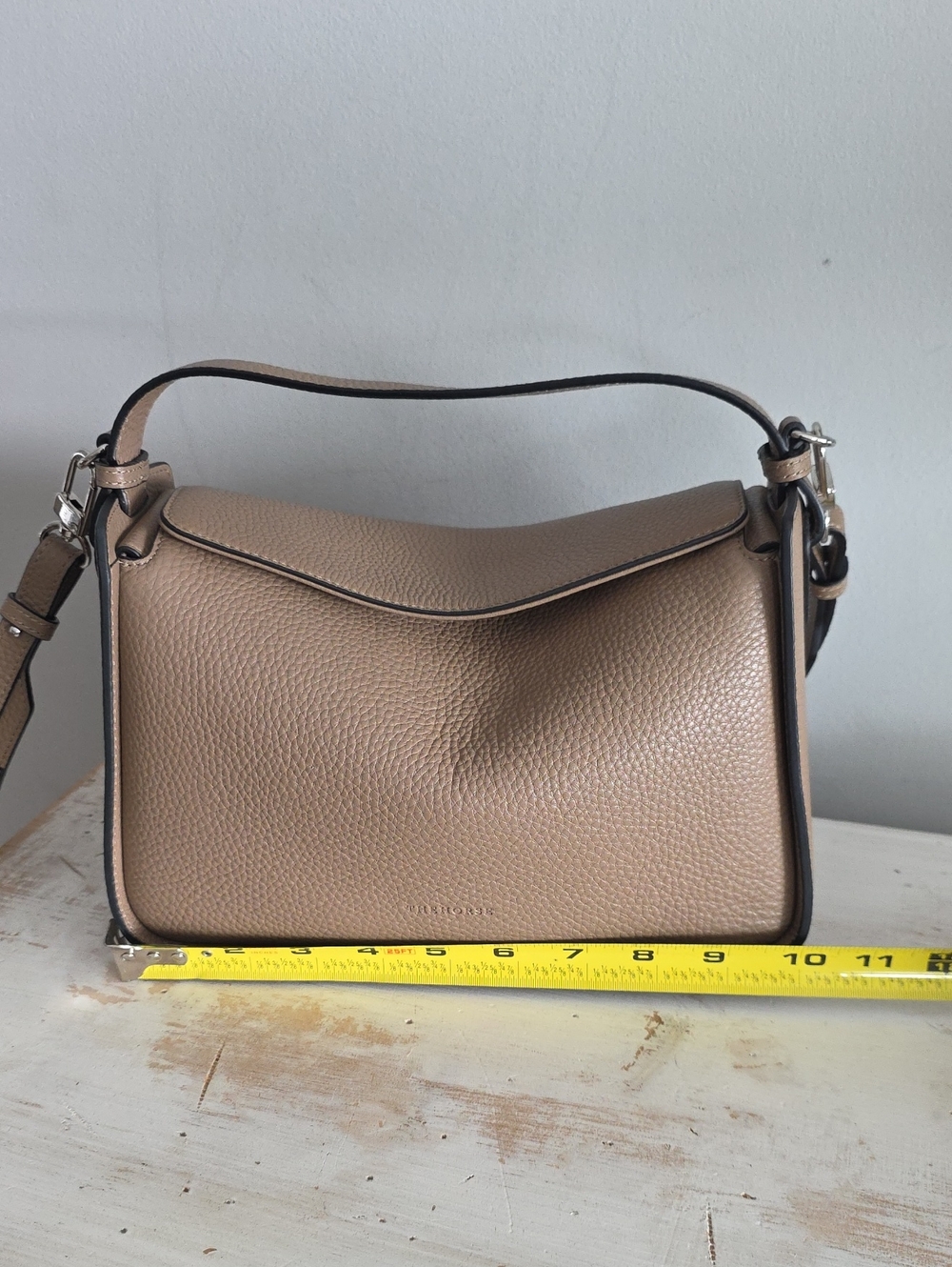 The Horse Clementine Bag In Pebbled Taupe - Picture 11 of 12